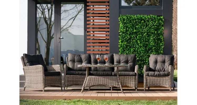 Set mobilier premium de terasa Ruby, ratan sintetic — imaginea 2