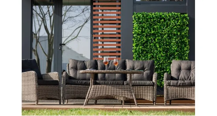Set mobilier premium de terasa Ruby, ratan sintetic — imaginea 3