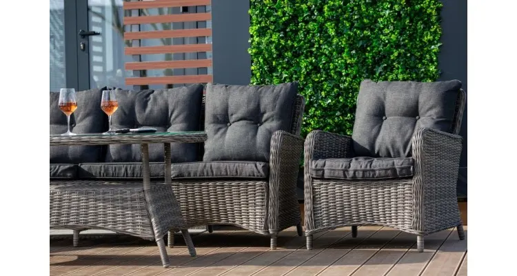 Set mobilier premium de terasa Ruby, ratan sintetic — imaginea 5