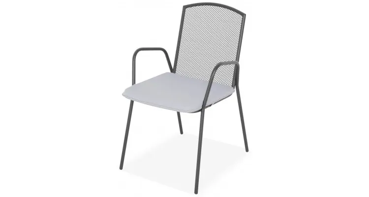Set mobilier BERLIN terasa si gradina, 2 scaune si masa, negru — imaginea 2