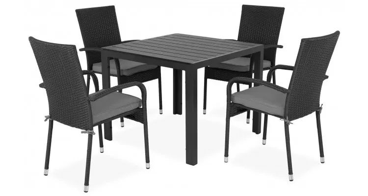Set mobilier terasa si gradina Encore si Presley, 4 scaune cu masa — imaginea 2