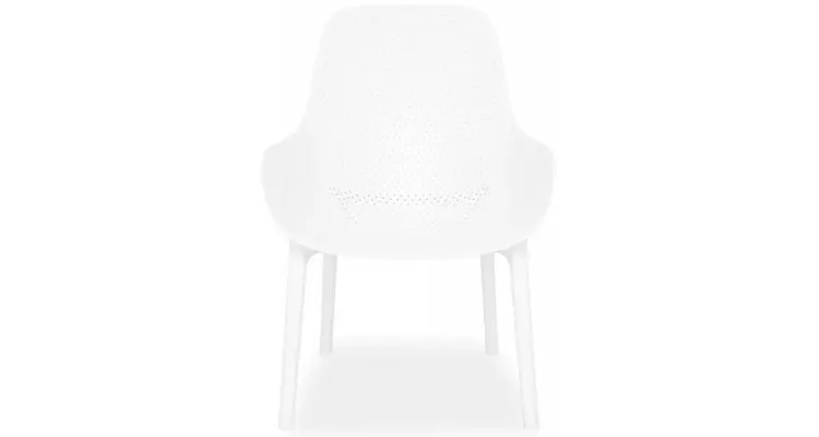 Set 4 fotolii terasa si gradina CRADLE, alb — imaginea 2