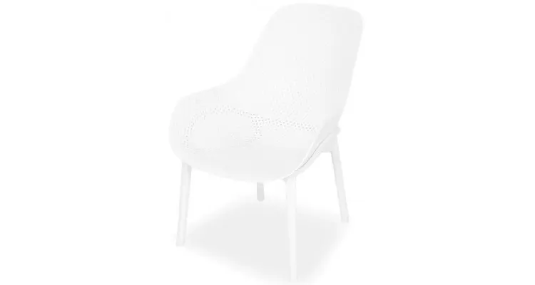Set 4 fotolii terasa si gradina CRADLE, alb — imaginea 3
