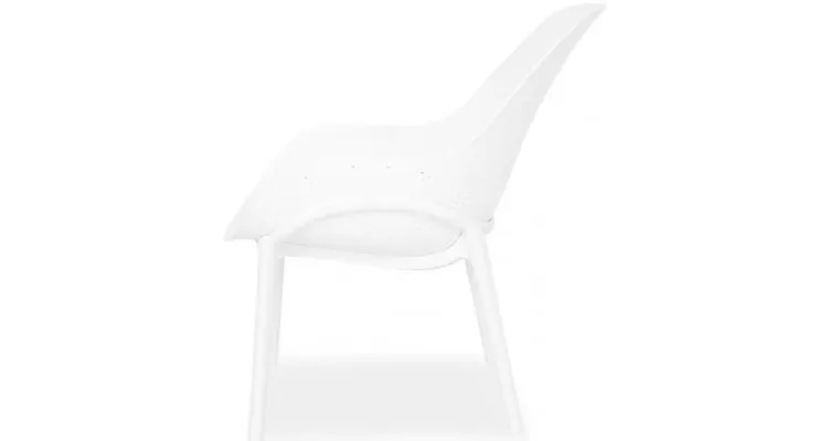 Set 4 fotolii terasa si gradina CRADLE, alb — imaginea 5