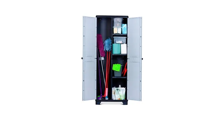 Dulap inalt Keter Gear Pro Utility, compartiment unelte cu coada, gri — imaginea 2