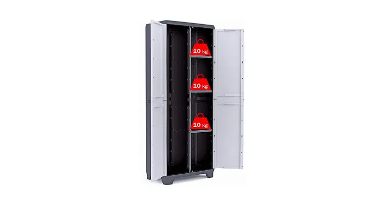 Dulap inalt Keter Gear Pro Utility, compartiment unelte cu coada, gri — imaginea 4