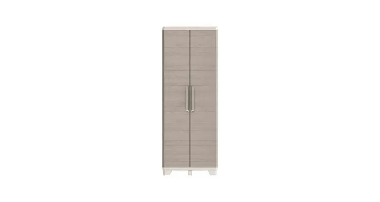 Dulap inalt Keter Wood Grain Utility, 3 polite, bej — imaginea 2