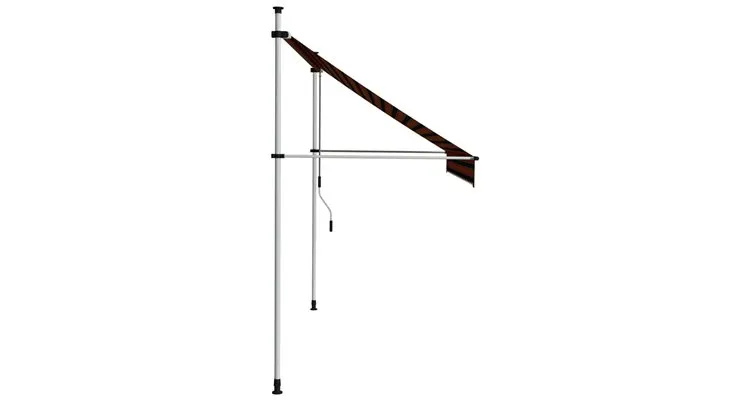 Copertina retractabila manual, portocaliu si maro, 250 cm — imaginea 3