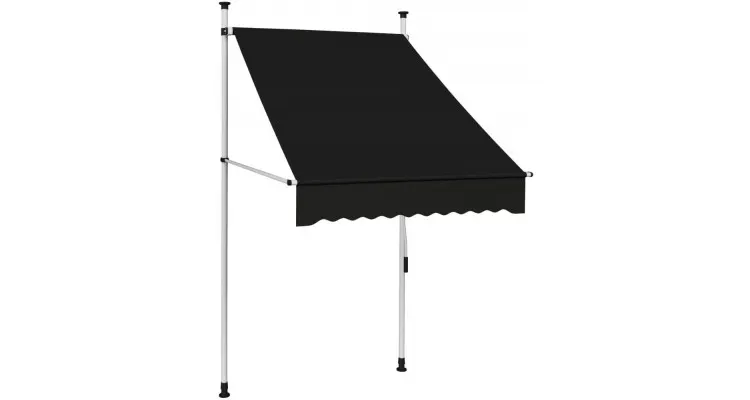 Copertina retractabila manual, antracit, 100 cm