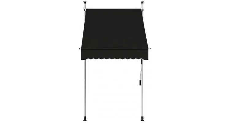 Copertina retractabila manual, antracit, 100 cm — imaginea 2