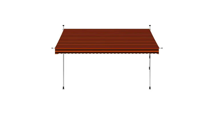 Copertina retractabila manual, portocaliu si maro, 300 cm — imaginea 2