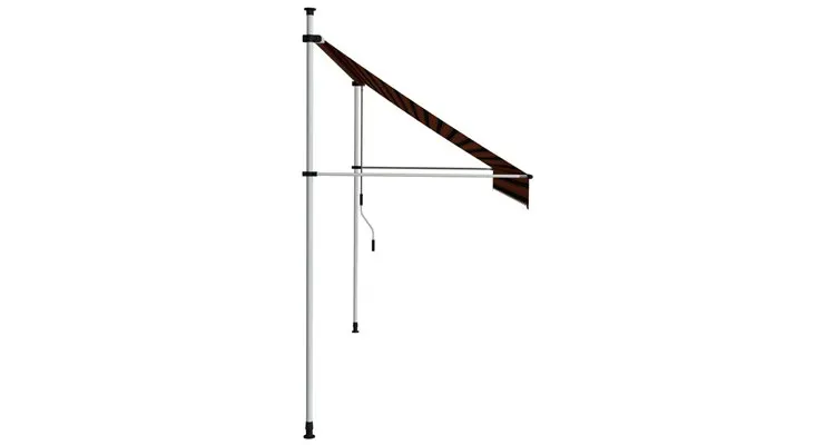 Copertina retractabila manual, portocaliu si maro, 300 cm — imaginea 3