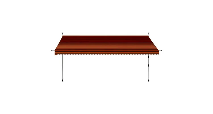 Copertina retractabila manual, portocaliu si maro, 400 cm — imaginea 2