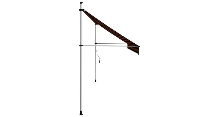 Copertina retractabila manual, portocaliu si maro, 400 cm — imaginea 3