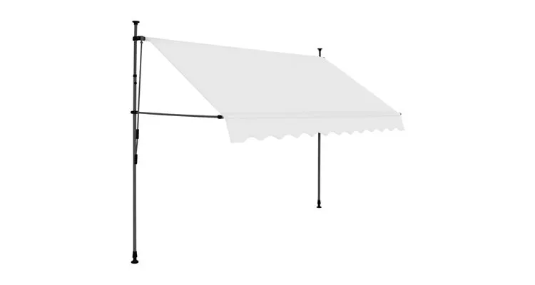 Copertina retractabila manual cu led, crem, 250 cm — imaginea 2