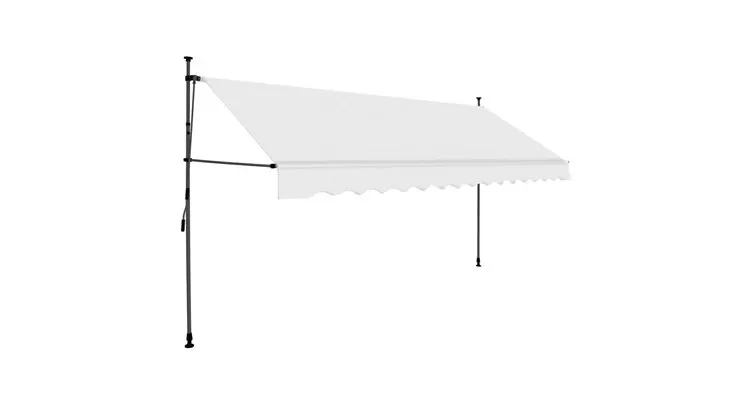 Copertina retractabila manual cu led, crem, 350 cm — imaginea 2