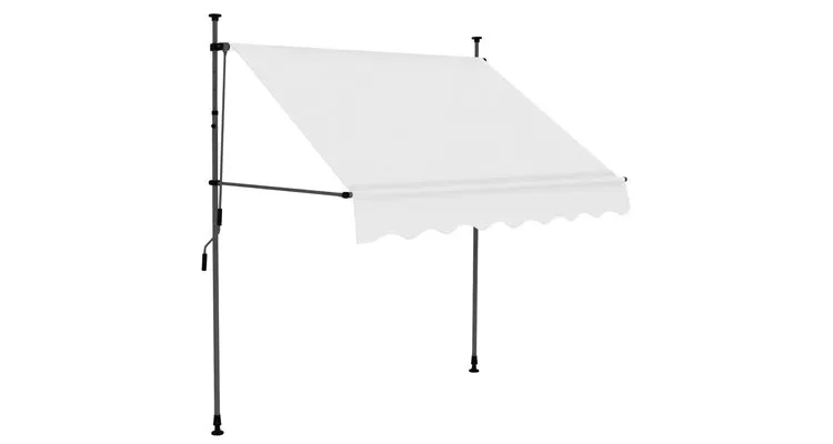 Copertina retractabila manual cu led, crem, 200 cm — imaginea 2