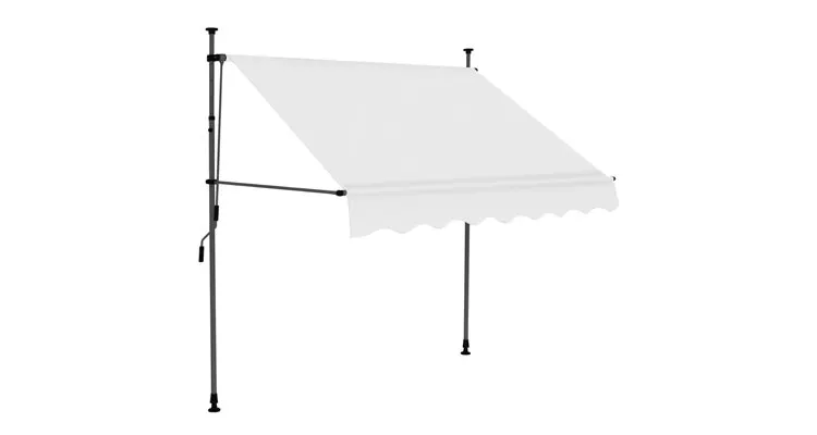 Copertina retractabila manual cu led, crem, 150 cm — imaginea 2