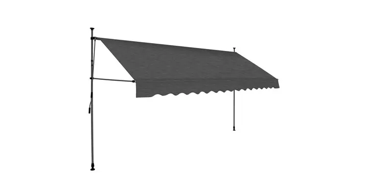 Copertina retractabila manual cu led, antracit, 350 cm — imaginea 2