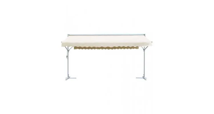 Copertina cu structura independenta, crem, 600 x 300 cm — imaginea 2