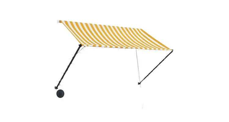 Copertina retractabila cu led, galben si alb, 250 x 150 cm — imaginea 3