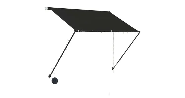 Copertina retractabila cu led, antracit, 150 x 150 cm — imaginea 3
