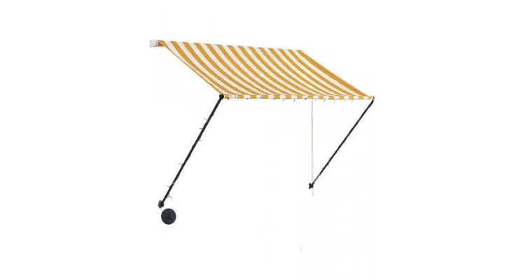 Copertina retractabila cu led, galben si alb, 150 x 150 cm — imaginea 3
