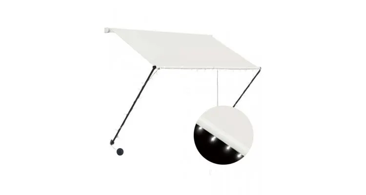 Copertina retractabila cu led, crem, 150 x 150 cm
