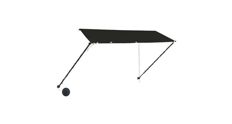 Copertina retractabila cu led, antracit, 350 x 150 cm — imaginea 3
