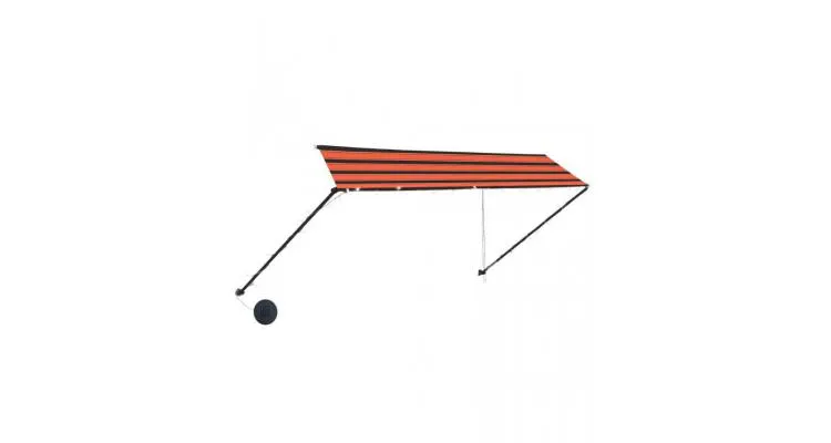 Copertina retractabila cu led, portocaliu si maro, 350 x 150 cm — imaginea 3