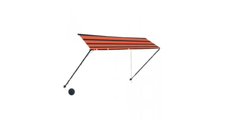 Copertina retractabila cu led, portocaliu si maro, 300 x 150 cm — imaginea 3