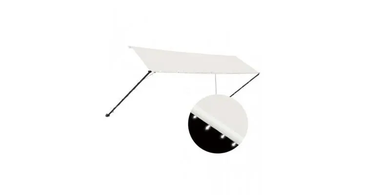 Copertina retractabila cu led, crem, 400 x 150 cm