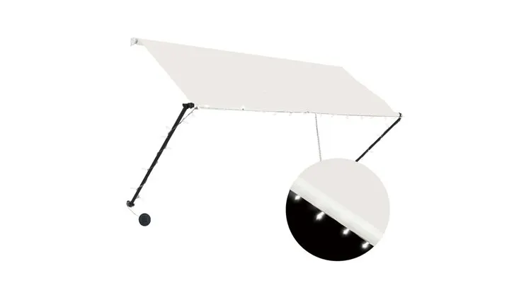 Copertina retractabila cu led, crem, 250 x 150 cm