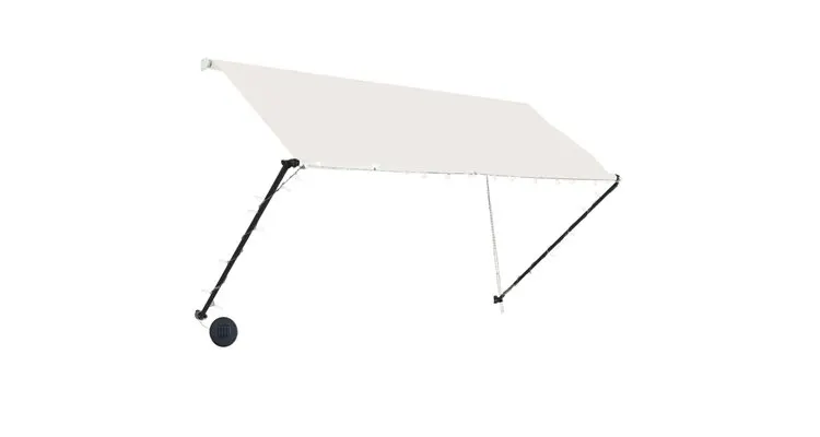 Copertina retractabila cu led, crem, 250 x 150 cm — imaginea 3