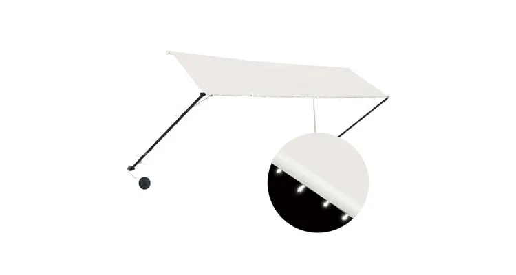 Copertina retractabila cu led, crem, 350 x 150 cm