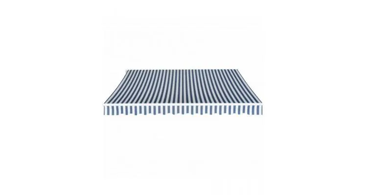 Copertina pliabila cu actionare manuala, 350 cm, albastru/alb — imaginea 3