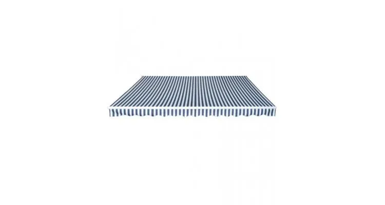 Copertina pliabila cu actionare manuala, 450 cm, albastru/alb — imaginea 3