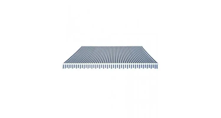 Copertina pliabila, actionata manual, albastru/alb, 500 cm — imaginea 3