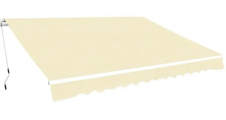 Copertina pliabila cu actionare manuala, 400 cm, crem