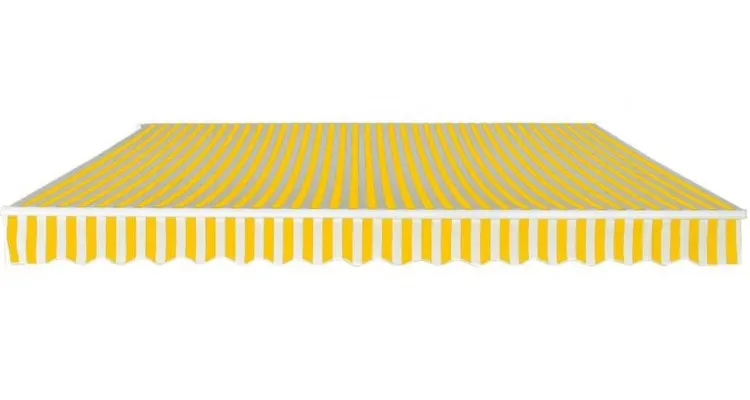 Copertina pliabila, actionare manuala, 400 cm, galben/alb — imaginea 3