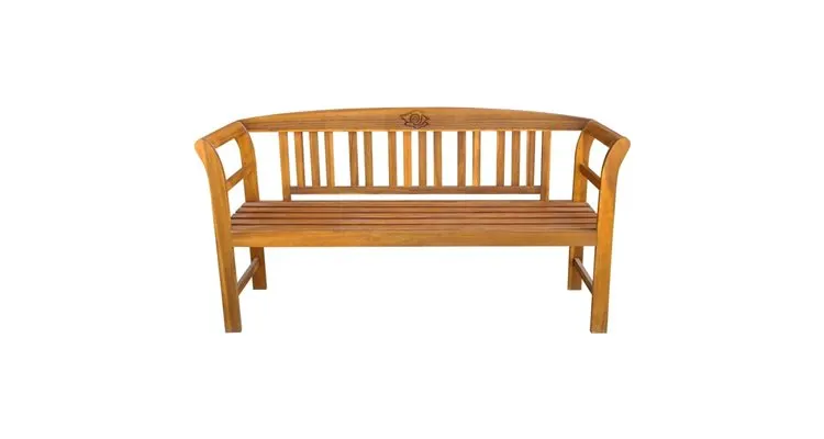 Banca de gradina cu perna, 157 cm, lemn masiv de acacia — imaginea 3