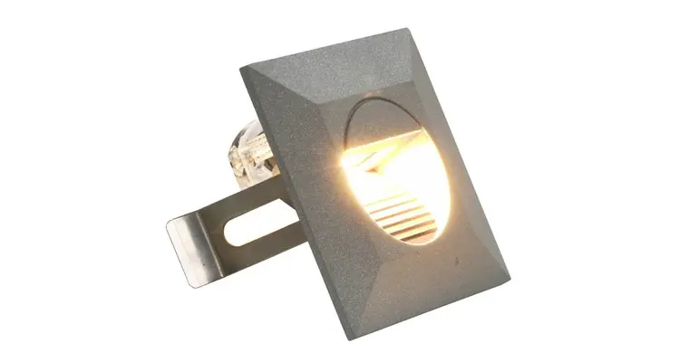 Lampi de perete led de exterior, 6 buc., argintiu, 5 w, patrat