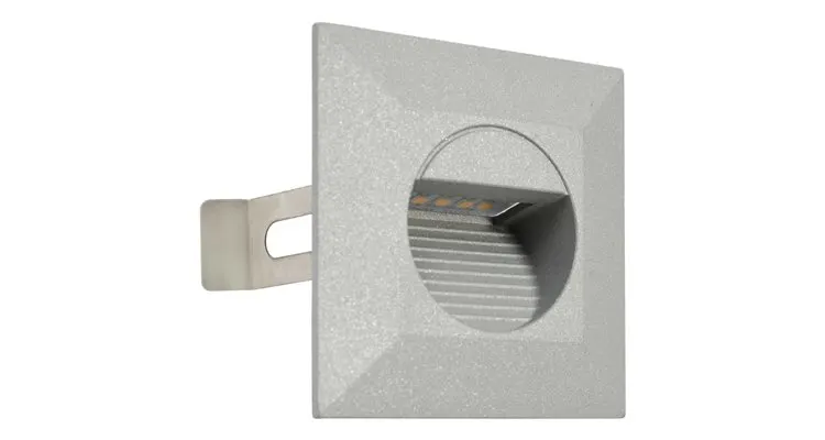 Lampi de perete led de exterior, 6 buc., argintiu, 5 w, patrat — imaginea 3