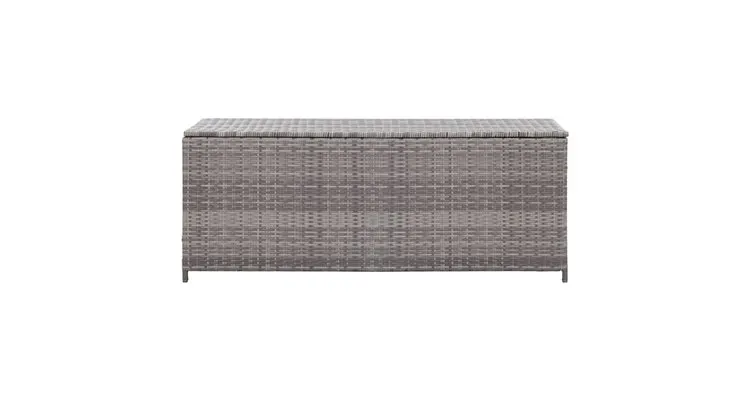 Lada de depozitare de gradina, gri, 120x50x60 cm, poliratan — imaginea 2