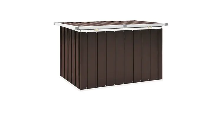Lada de depozitare pentru gradina, maro, 109 x 67 x 65 cm