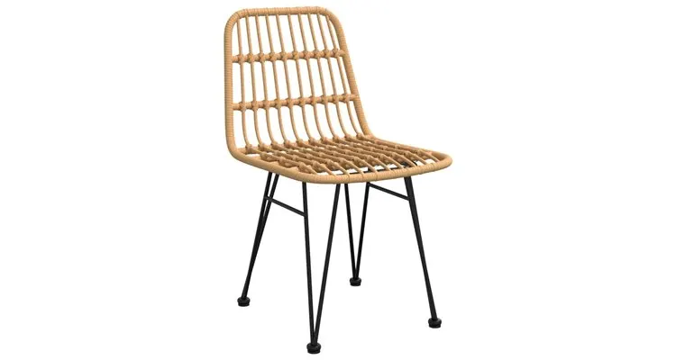 Scaune de gradina, 2 buc., 48x62x84 cm, ratan pe — imaginea 3