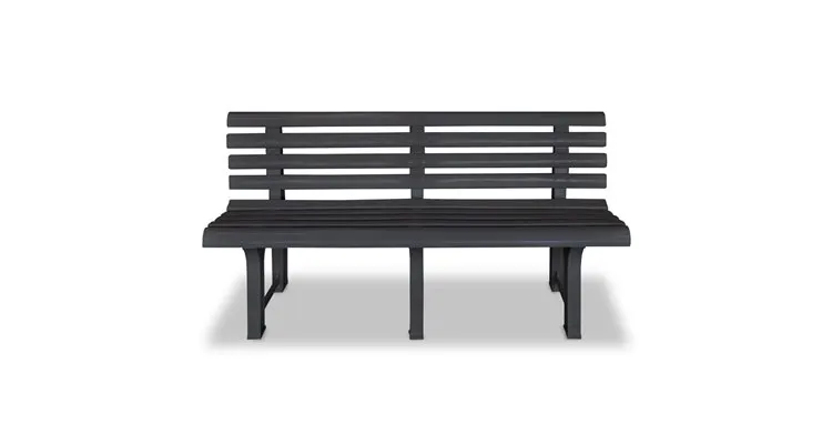 Banca de gradina, antracit, 145,5 cm, plastic — imaginea 2