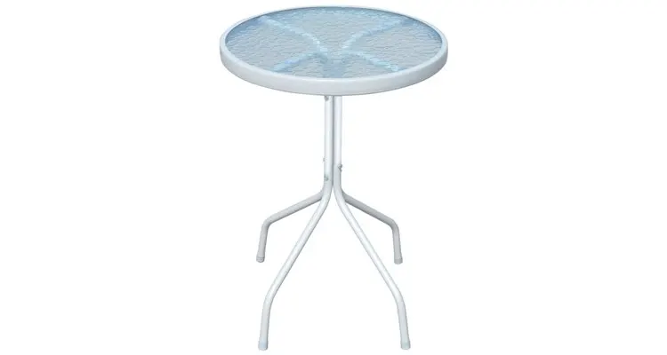 Set mobilier bistro, 3 piese, negru, otel — imaginea 3