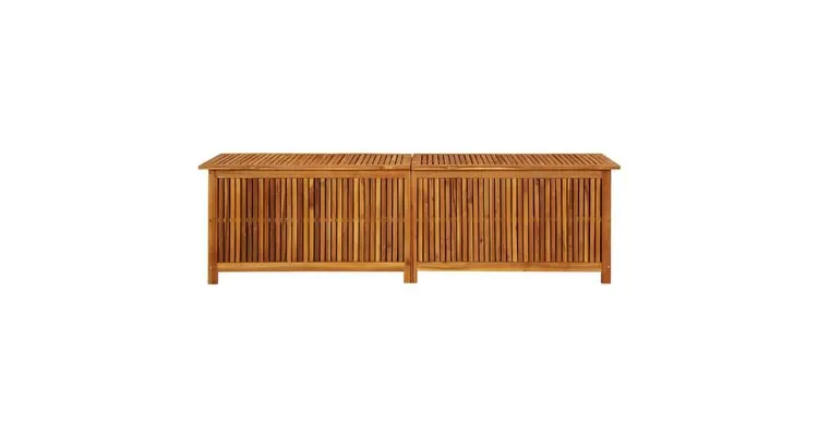 Lada de depozitare gradina, 200x50x58 cm, lemn masiv de acacia — imaginea 2