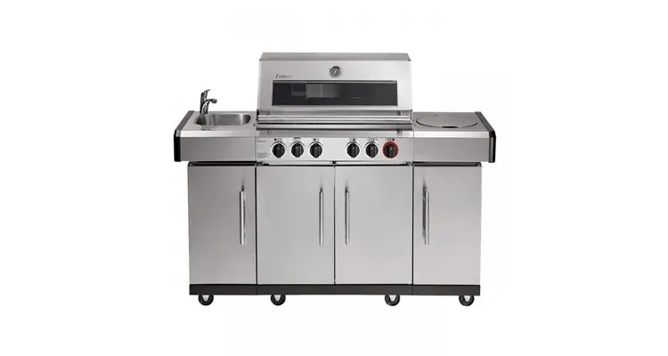 Bucatarie pe gaz, 4 arzatoare inox, arzator infrarosu, grile fonta, Enders Kansas Pro 4 SIK Profi Turbo 8708 — imaginea 2